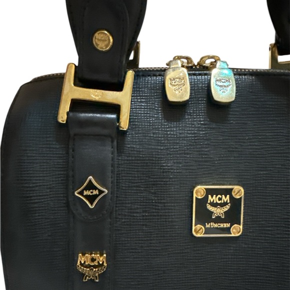 MCM Black Mini Boston Bag - Picture 2 of 5